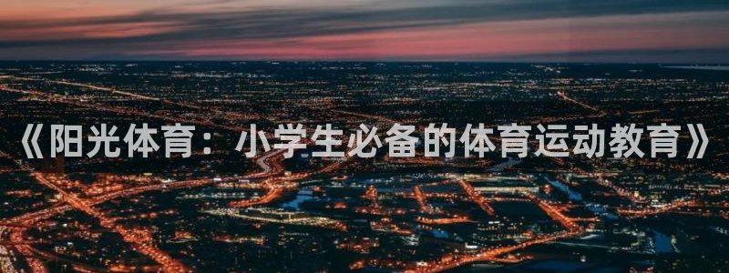 中欧体育集团：《阳光体育：小学生必备的体育运动教育》